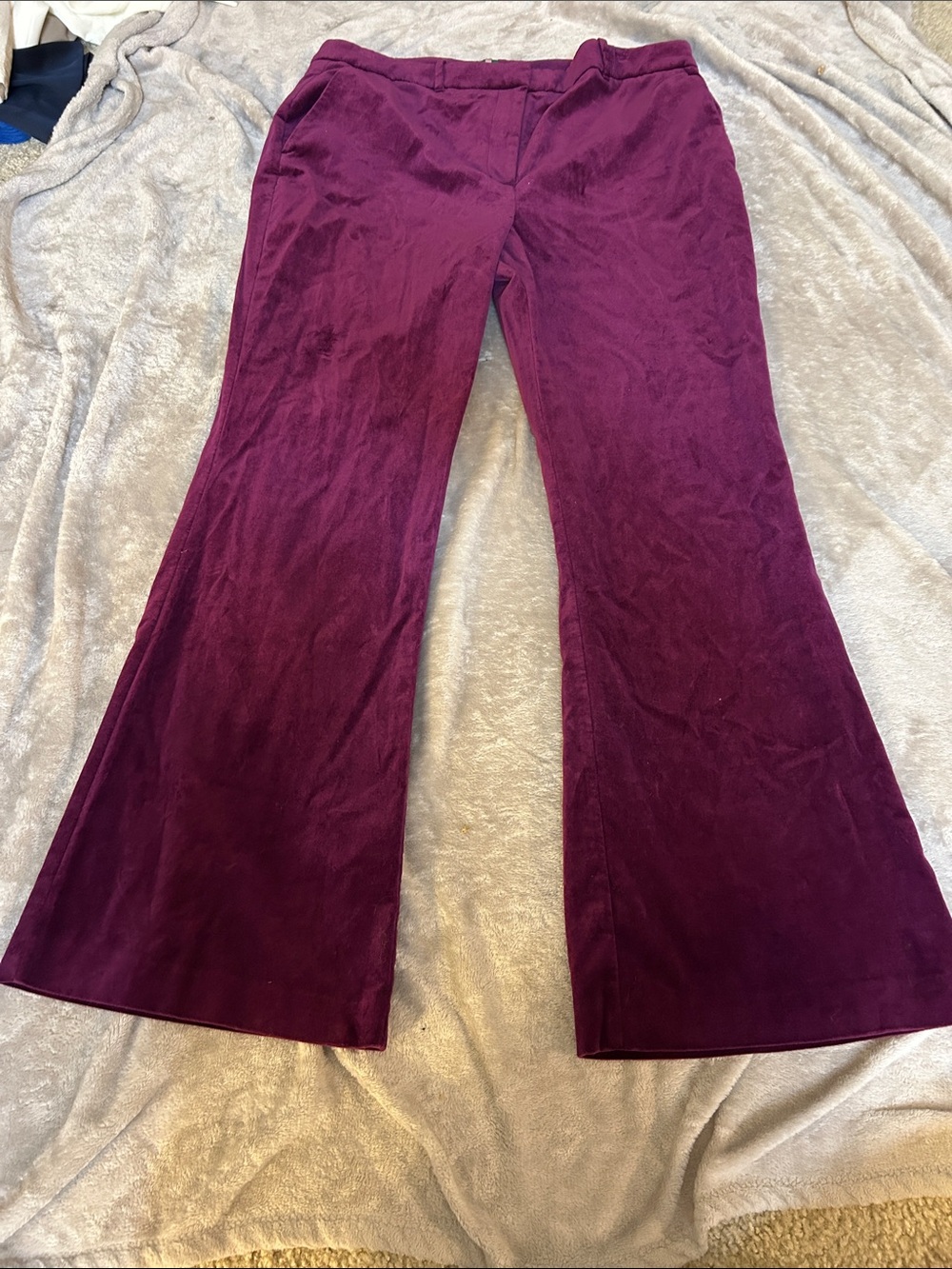 Boden magenta velvet flare pant - size 16-18 long